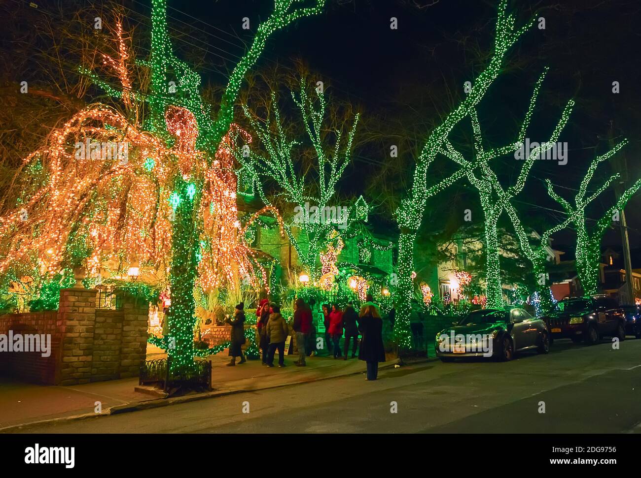 New York,USA, december 27, 2017. famous giant christmas decorations of