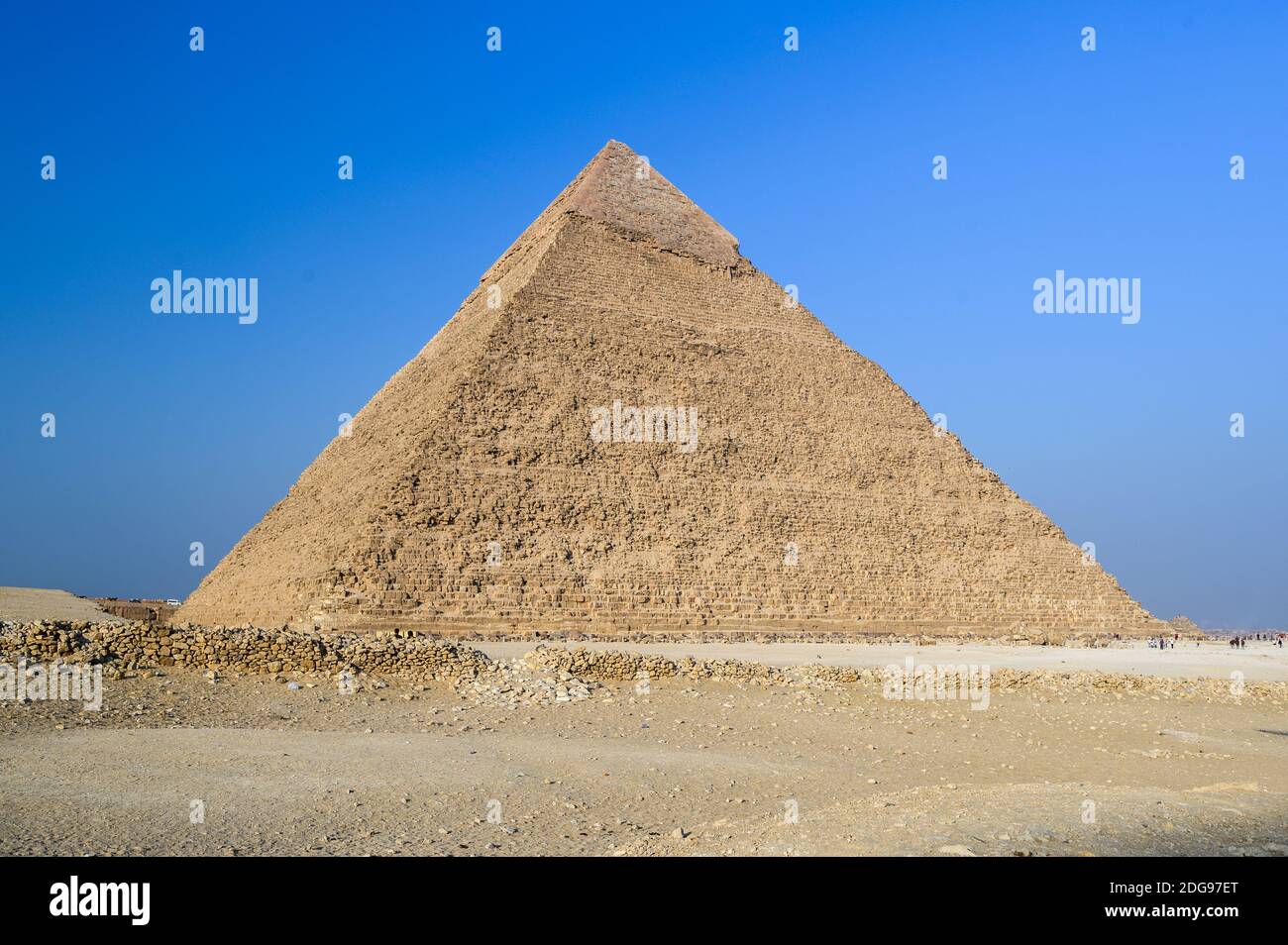 Pyramid of Khafre, Giza Pyramid Complex, Giza, Cairo, Egypt Stock Photo