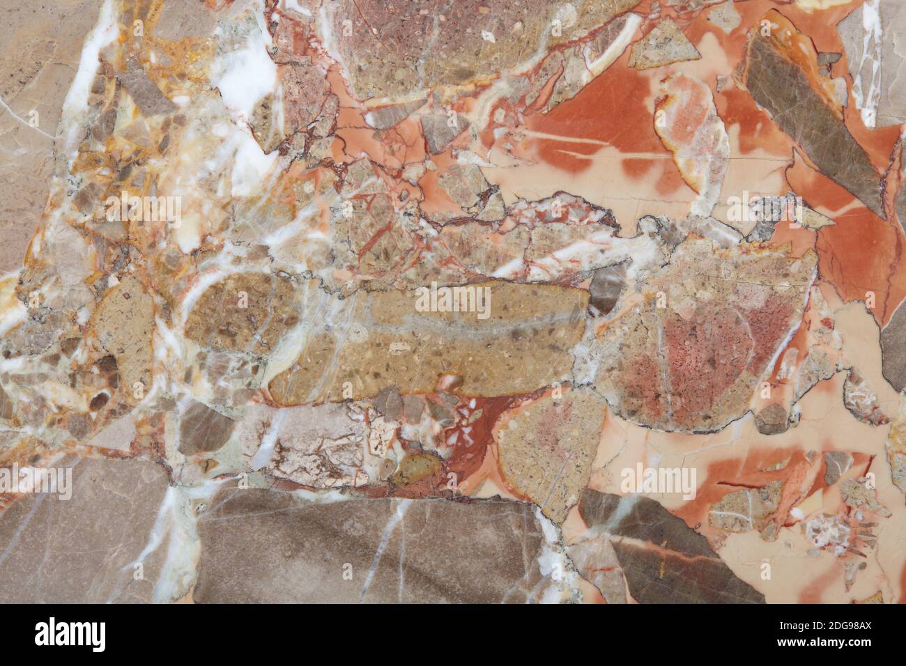 Variegated marble in gray, white and brown colors texture background Stock Photo