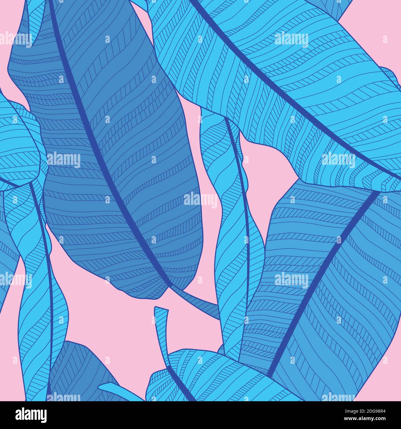 Abstract tropical palm leaf seamless pattern background. Illustration ...