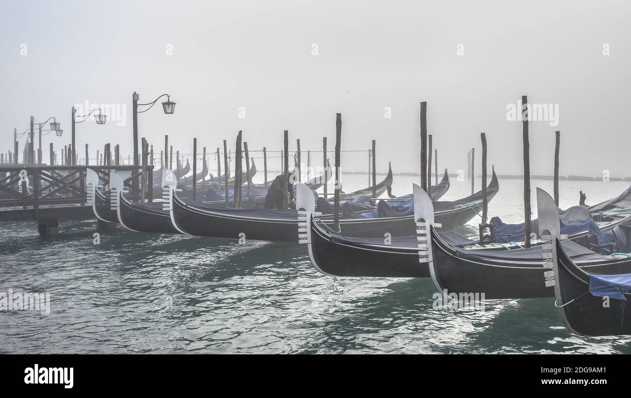 Gondolas parked on dock hi-res stock photography and images - Alamy