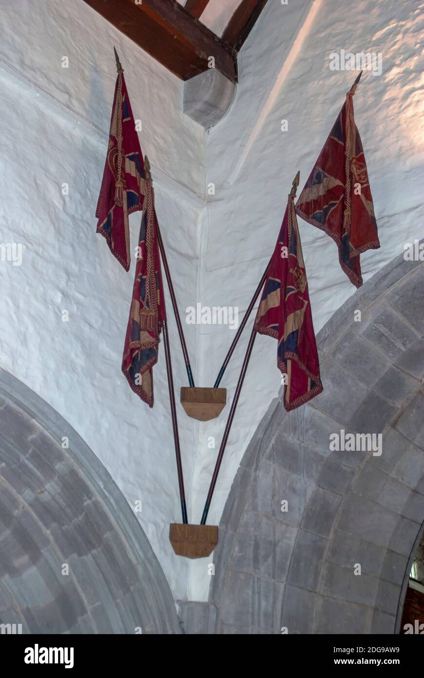 Inside the Harvard Chapel of Brecon Cathedral in Powys, Wales Stock
