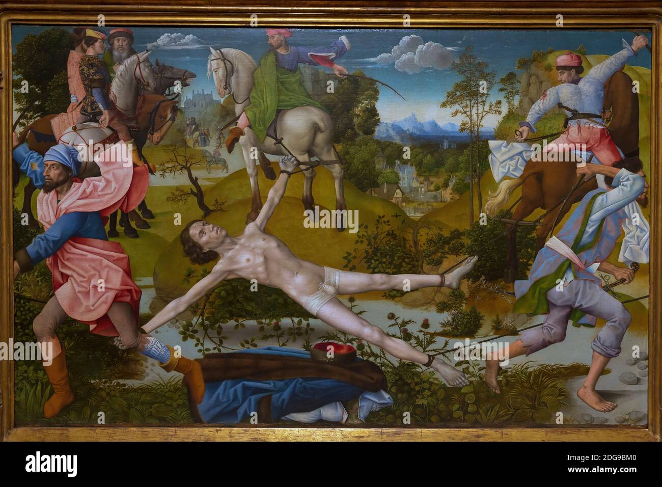 Martyrdom of Saint Hippolytus, Artist Unknown, 15th Century Stock Photo