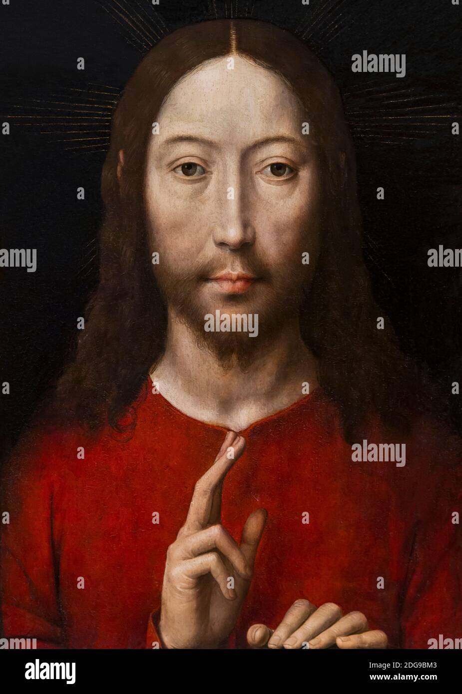 Christ Blessing, Hans Memling, 1481, Stock Photo