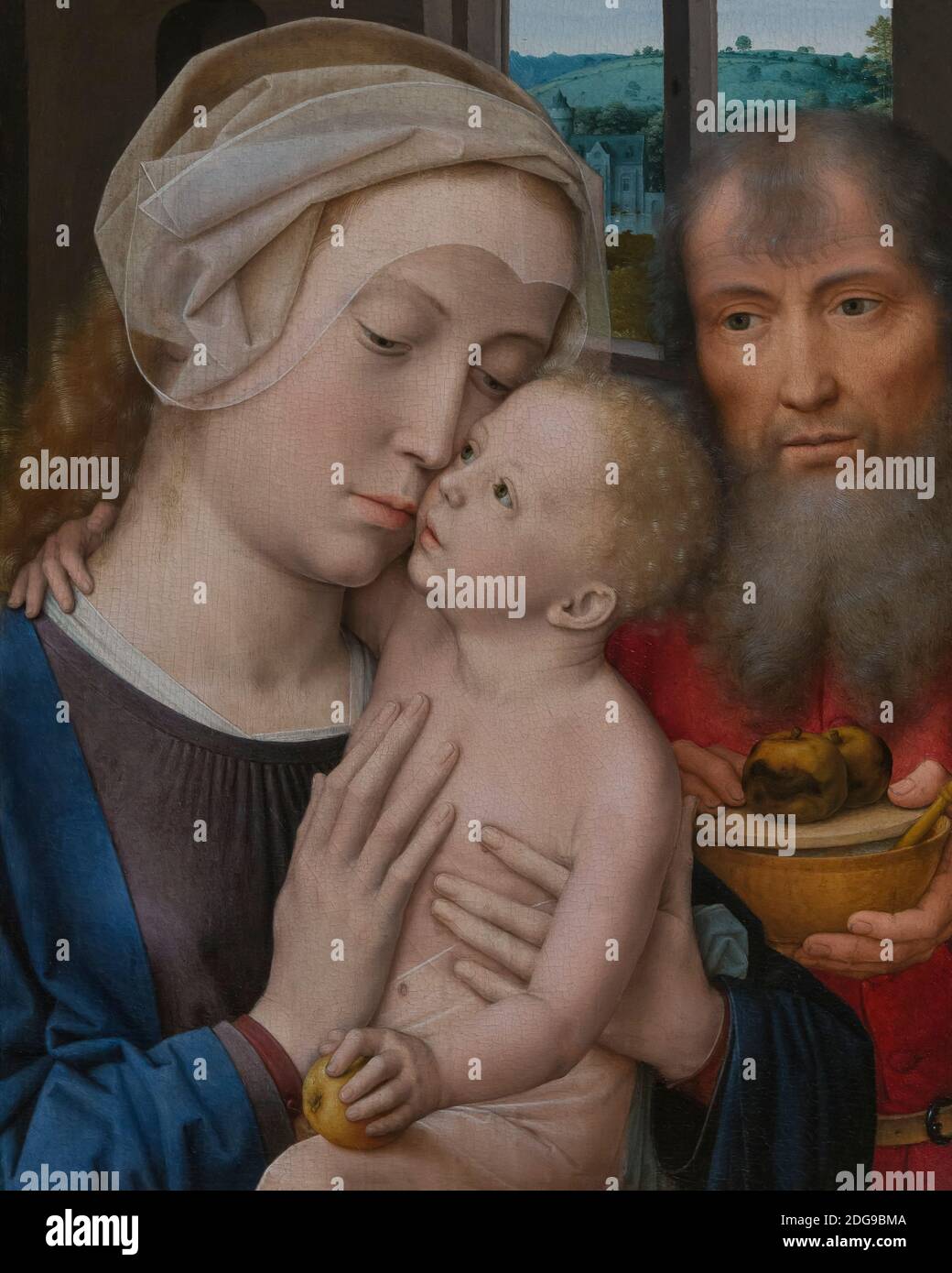 The Holy Family, Gerard David,circa 1450 Stock Photo