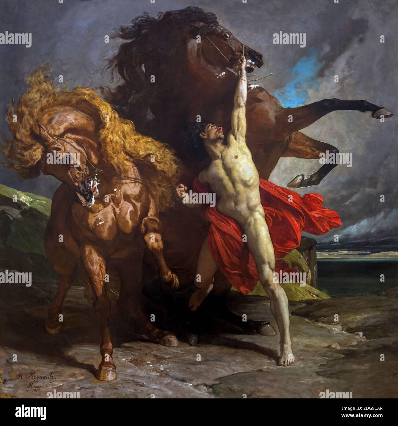 Automedon with the Horse of Achilles, Henri Regnault, 1868, Stock Photo