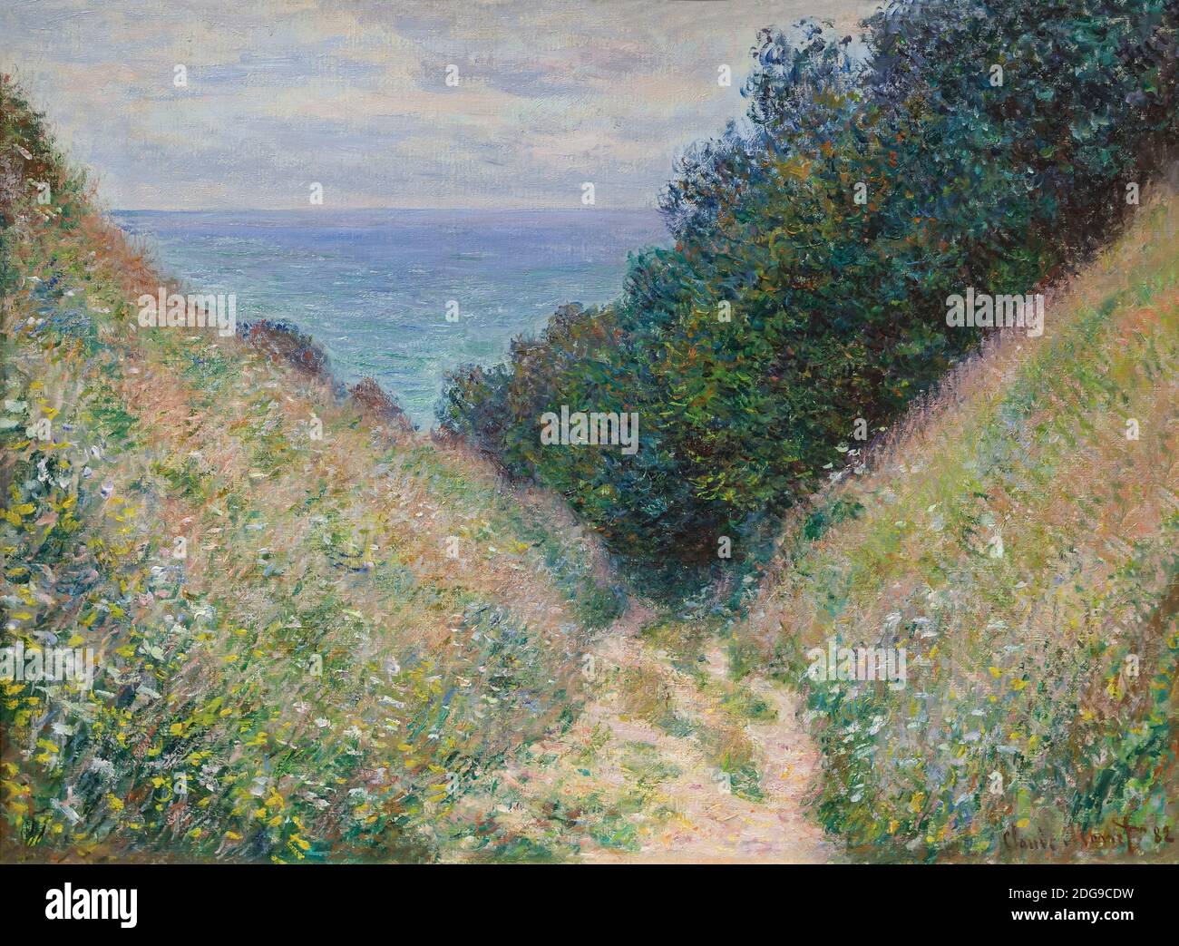 Claude monet painting pourville hi-res stock photography and