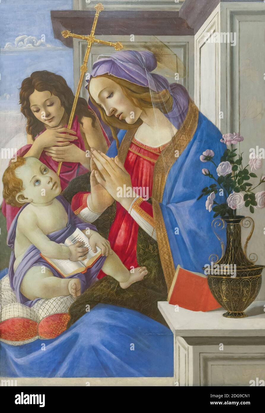 The virgin and child with saint john the baptist hi-res stock ...