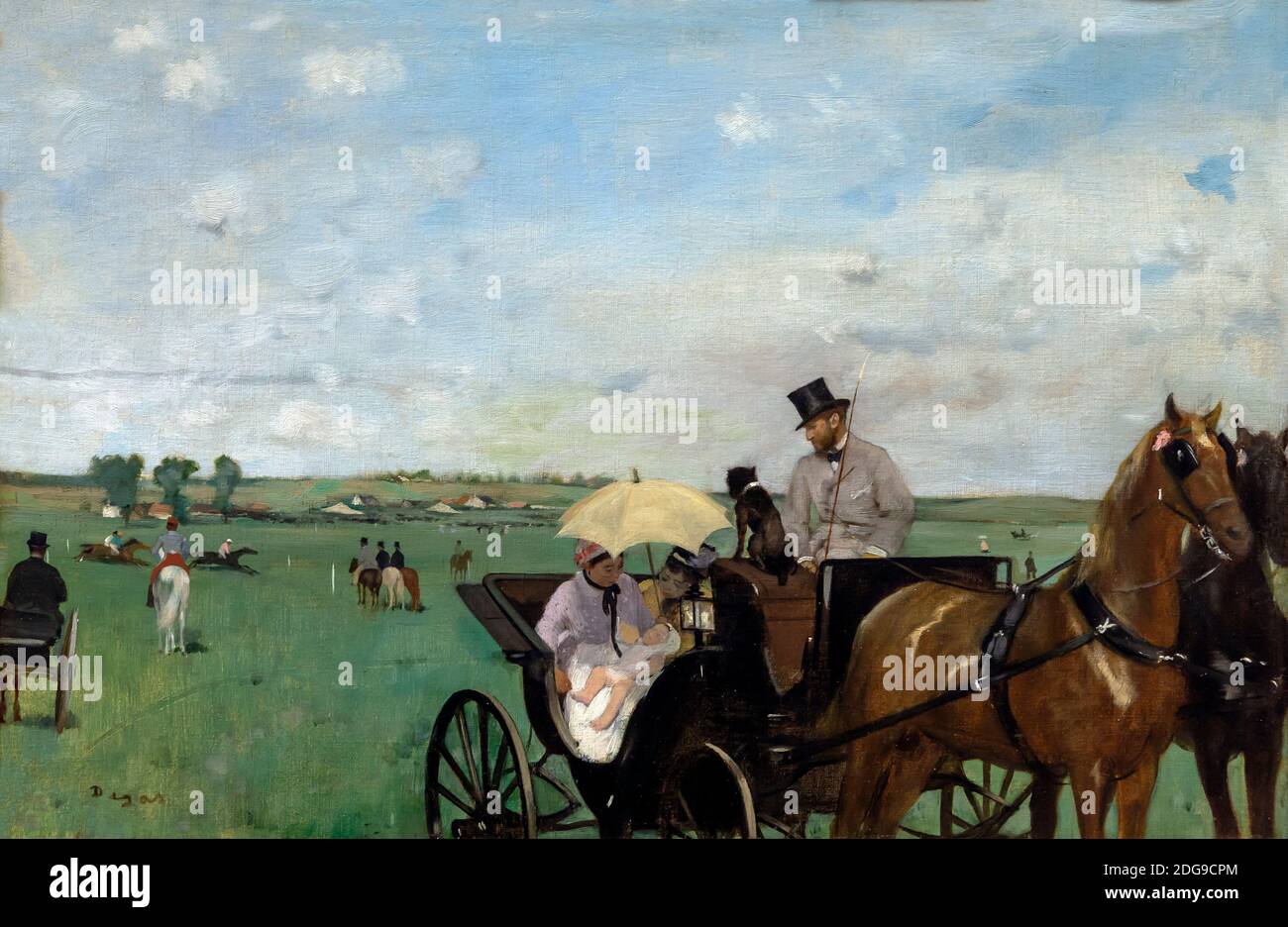 At the Races in the Countryside, Edgar Degas, 1869, Stock Photo