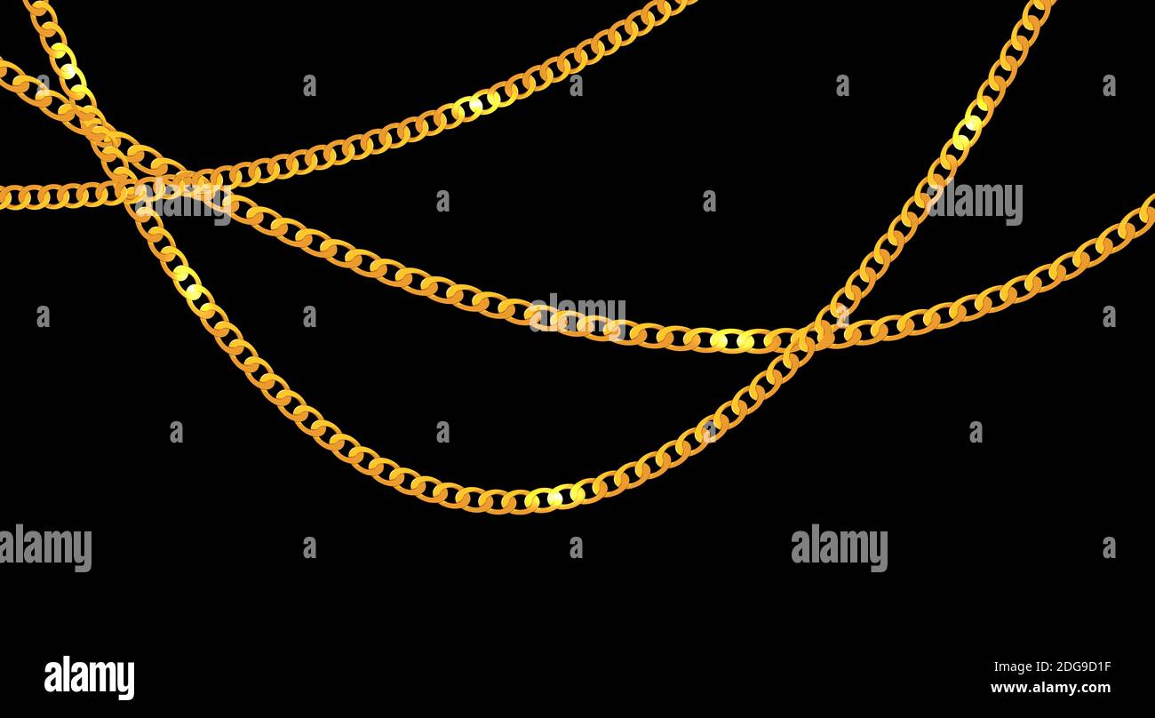 Abstract Gold Chain Background Illustration Stock Photo - Alamy