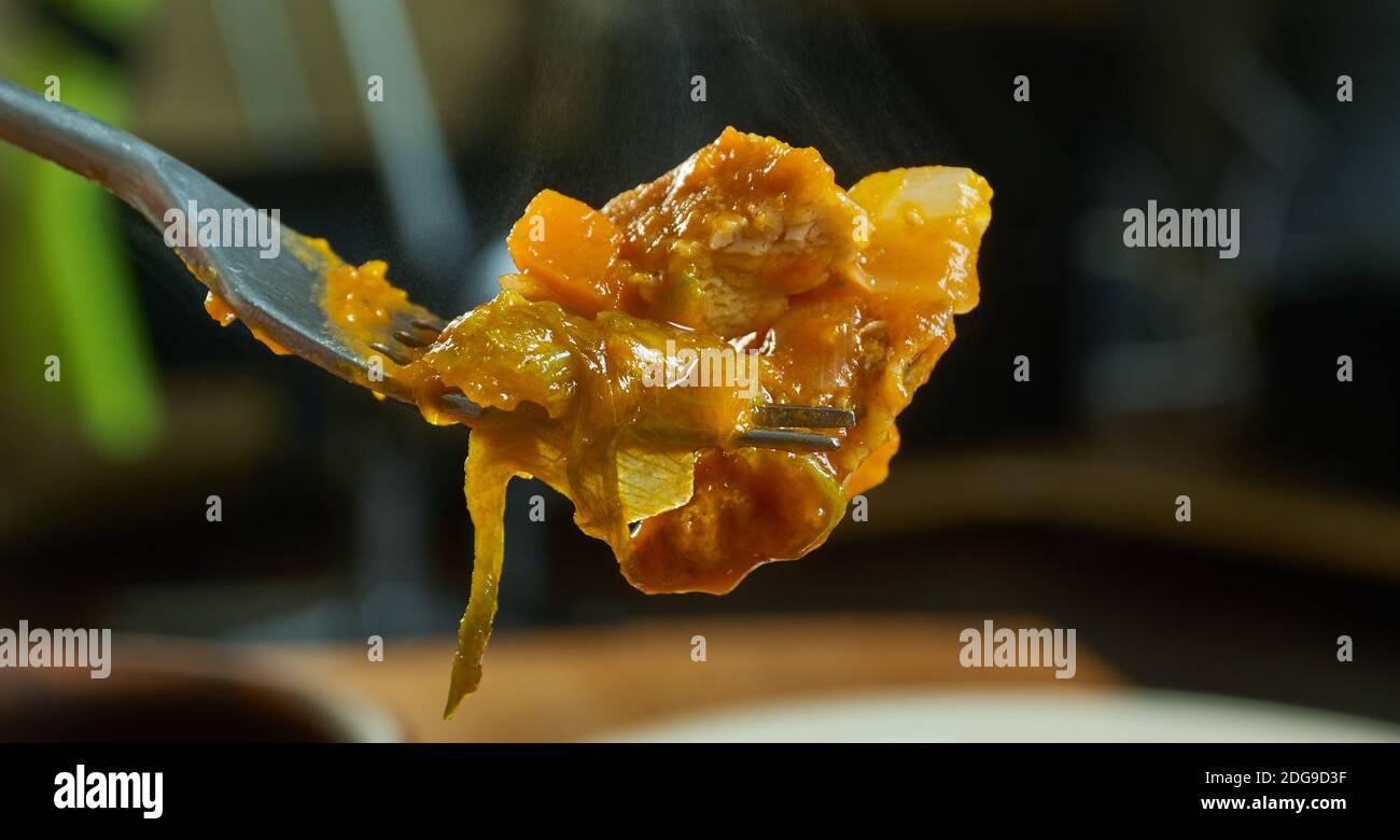 Bopis traditional Filipino dish , pork heart and lungs that are stewed