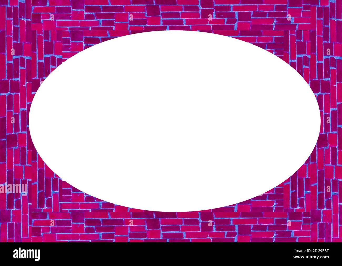 Circle Frame Background with Decorated Borders Stock Photo