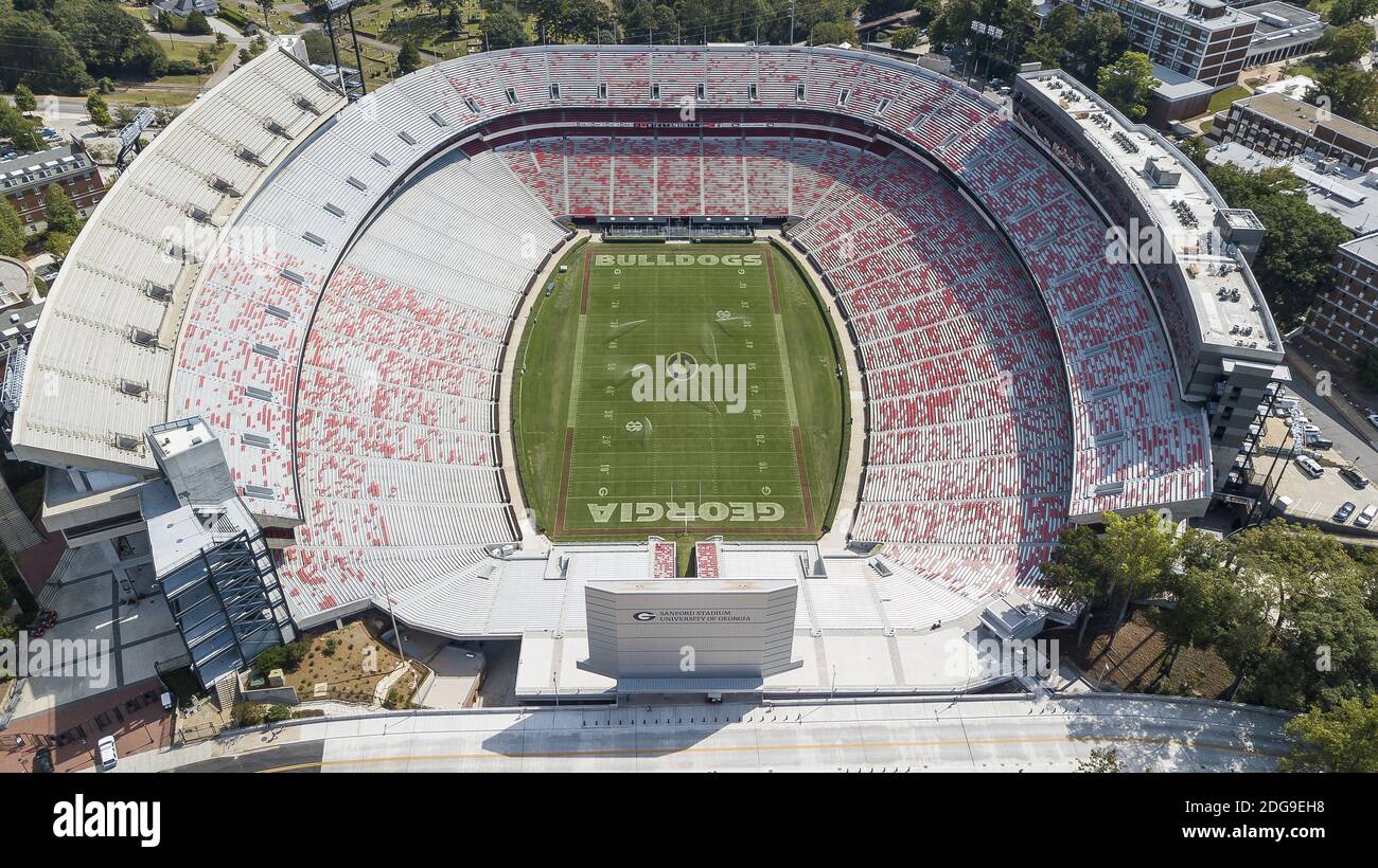 Aerial Views Of Sanford Stadium Stock Photo Alamy