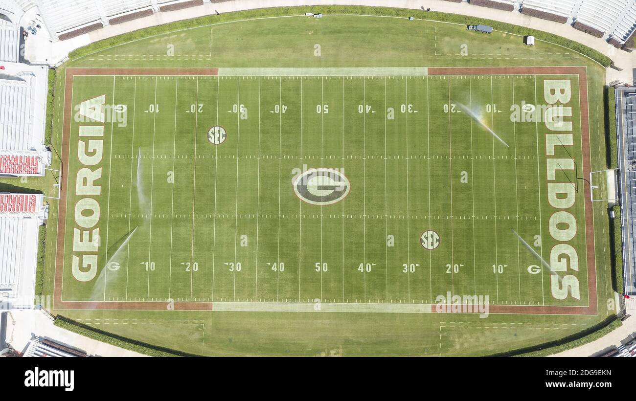 Aerial Views Of Sanford Stadium Stock Photo Alamy