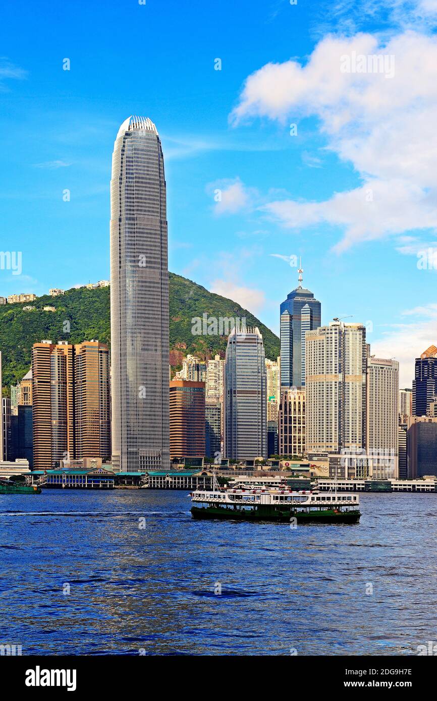 Skyline von Hongkong Island, China, Hongkong, Stock Photo
