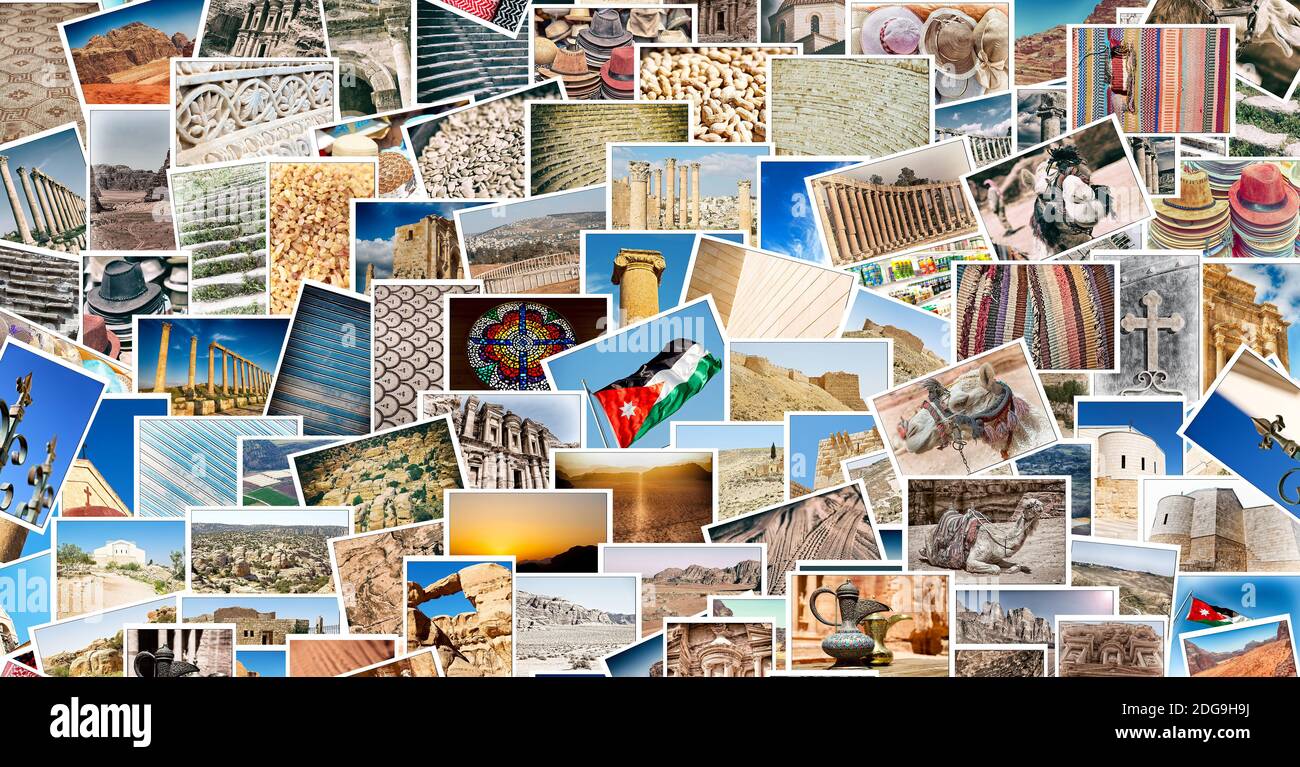 From all over the jordan in a  patchwork Stock Photo