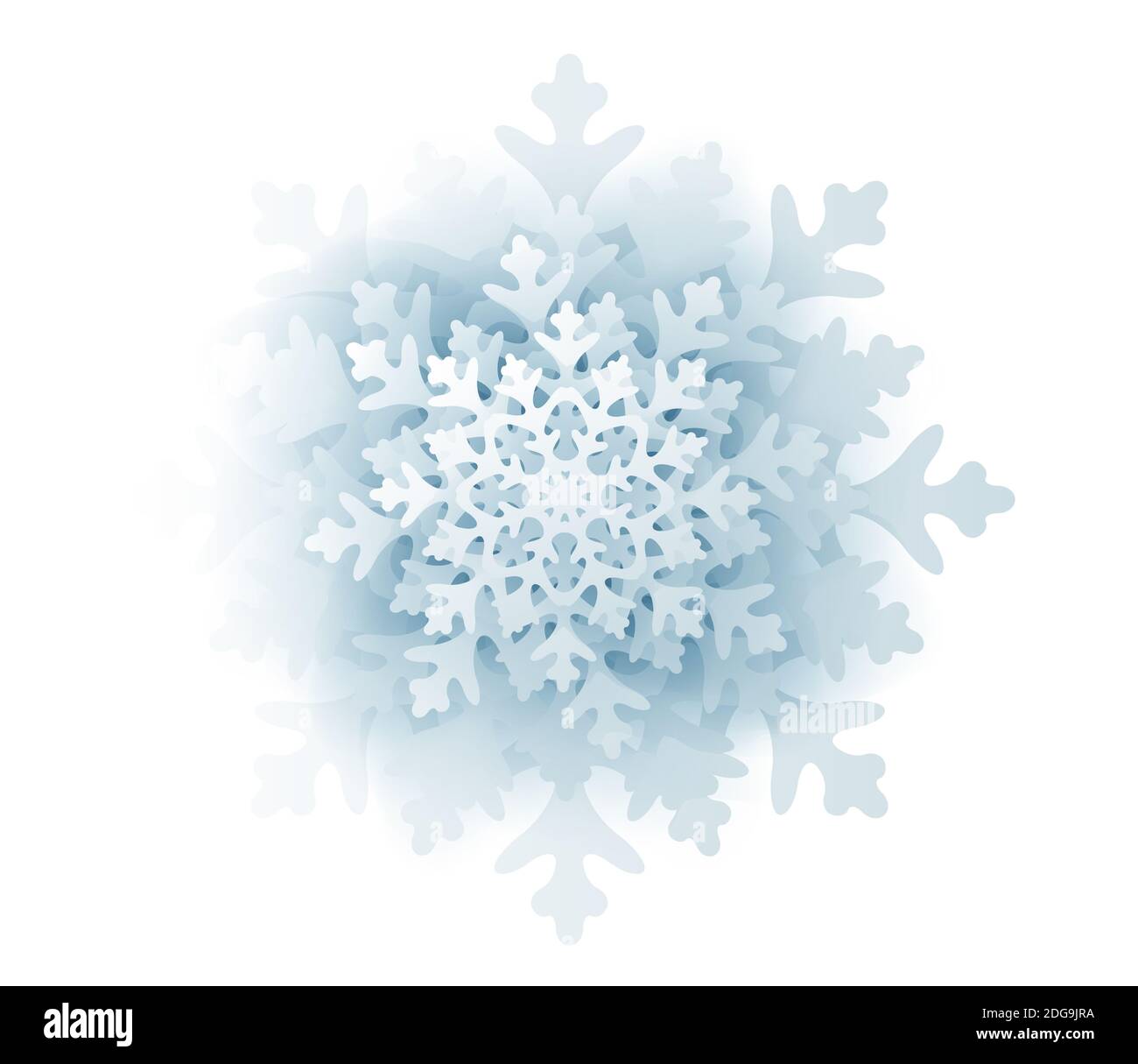 Blue snowflake isolated on white background. illustration Stock Photo ...