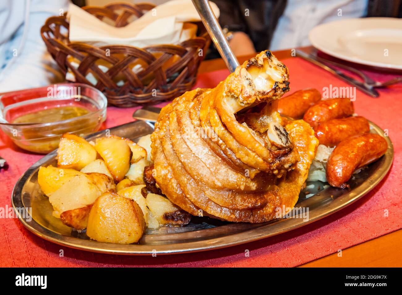 Roasted pork knuckle Stock Photo Alamy