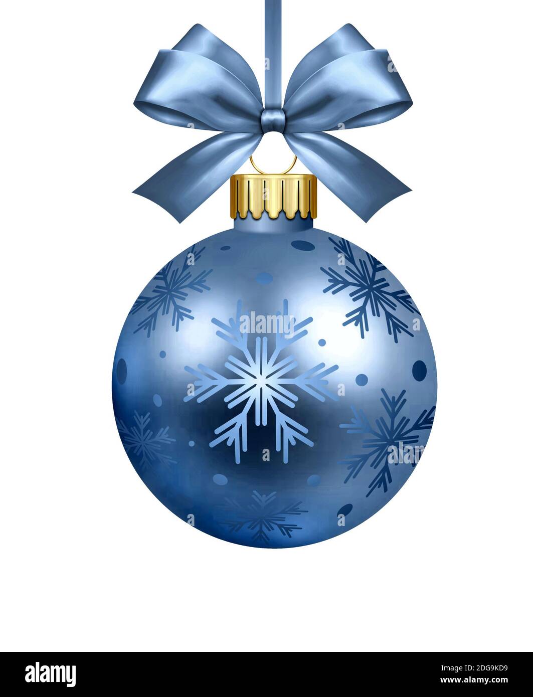 Beautiful ball to decorate the Christmas tree. 3D rendering. Stock Photo