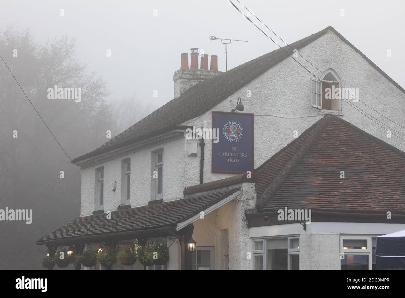 Limpsfield, Surrey,8th December 2020,The Carpenters Arms seen on a
