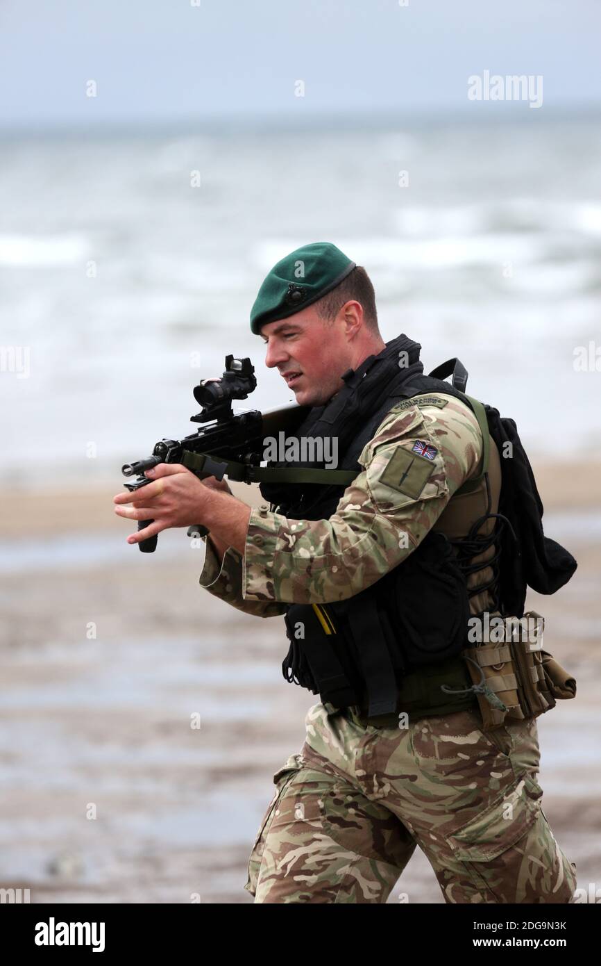 Scottish International Airshow Saturday 5th September ,Ayr, Ayrshire,Scotland, UK. Royal Marines
