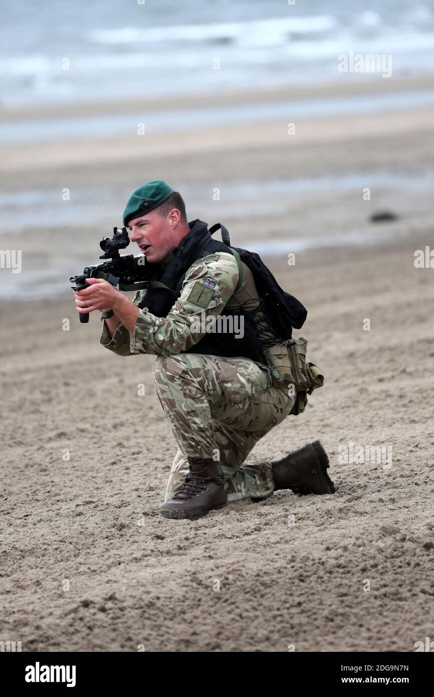 Scottish International Airshow Saturday 5th September ,Ayr, Ayrshire,Scotland, UK. Royal Marines