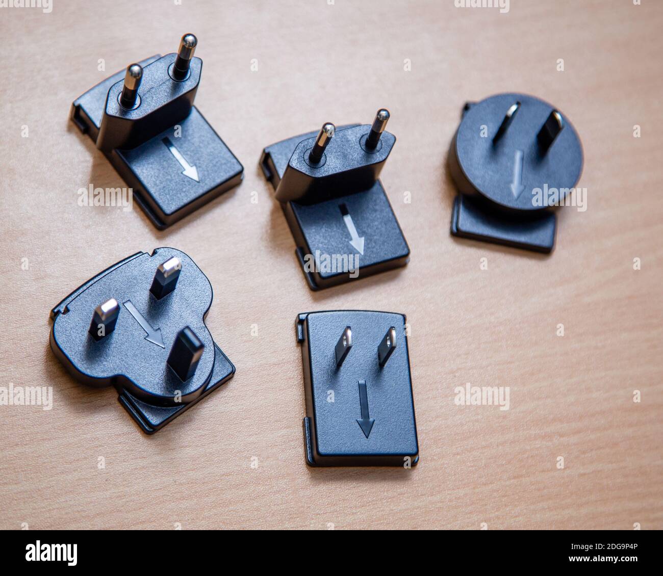 Set of plug adaptors for different countries Stock Photo Alamy
