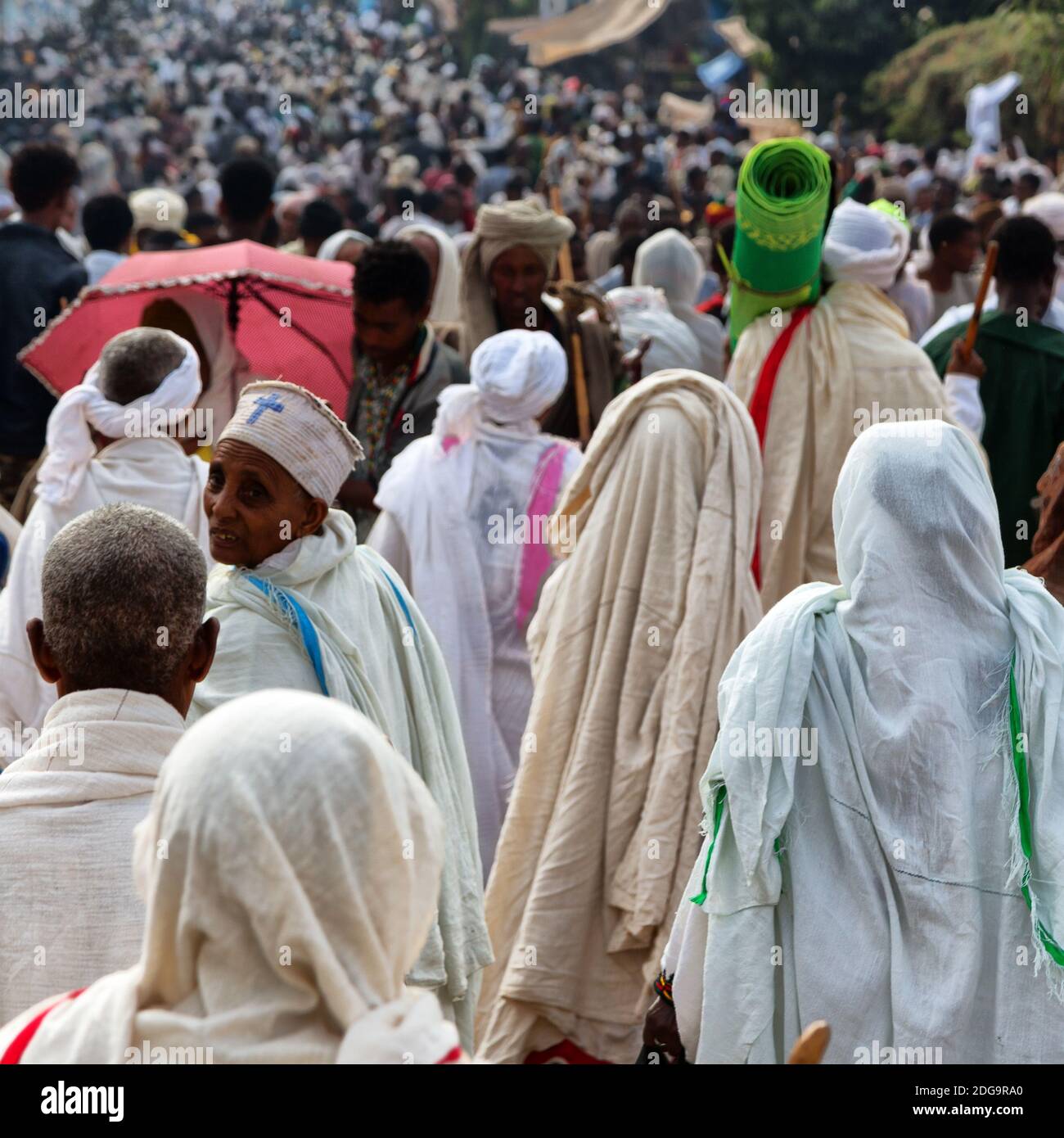 In lalibela ethiopia crowd of people in the celebration Stock Photo - Alamy