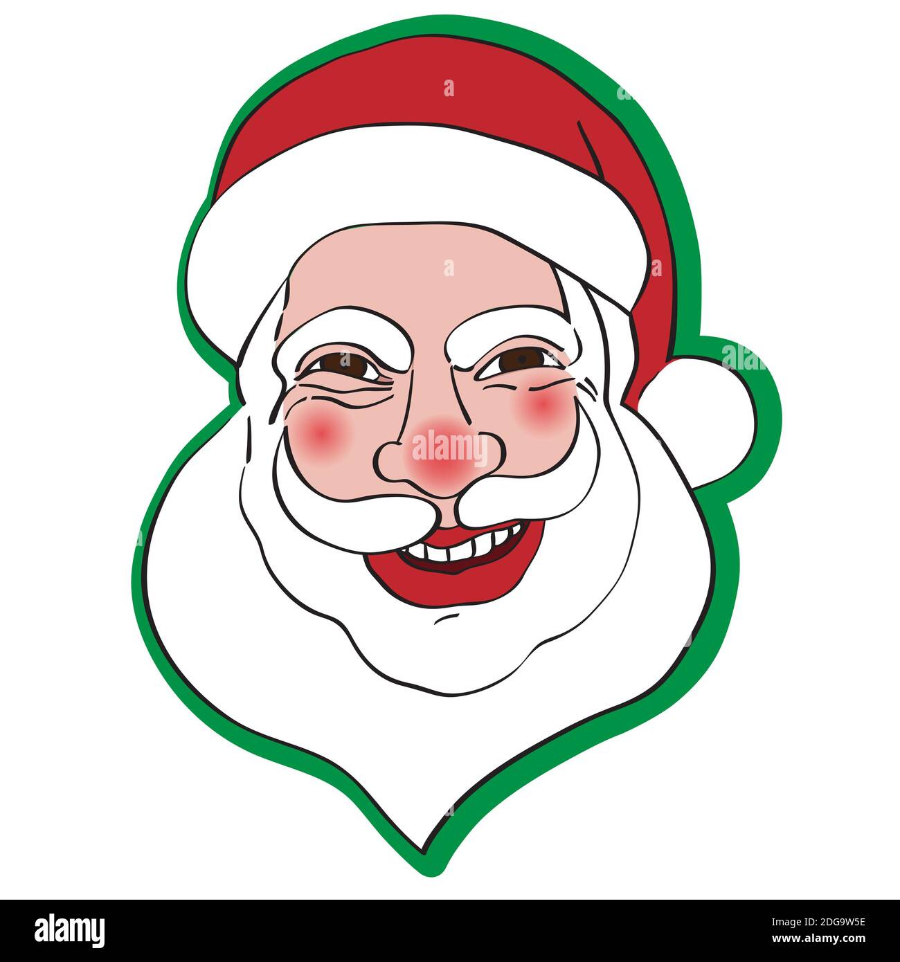 Laughing santa clip art Stock Photo