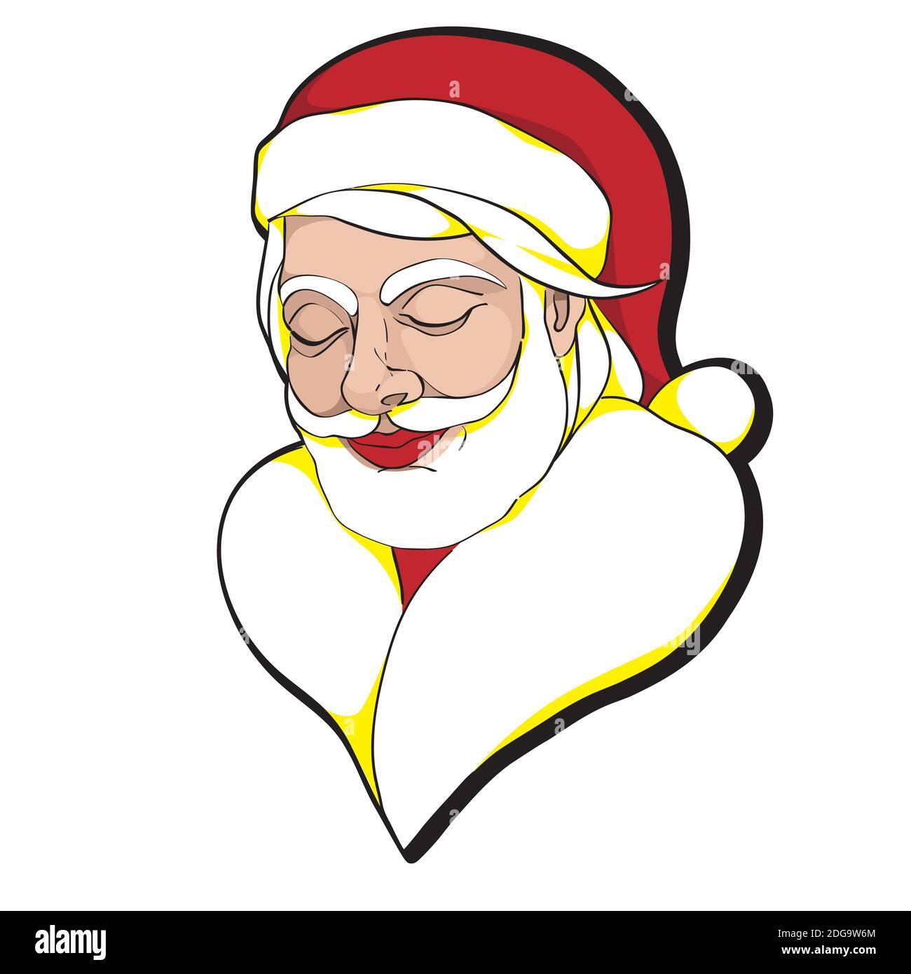 Dreaming santa clip art Stock Photo