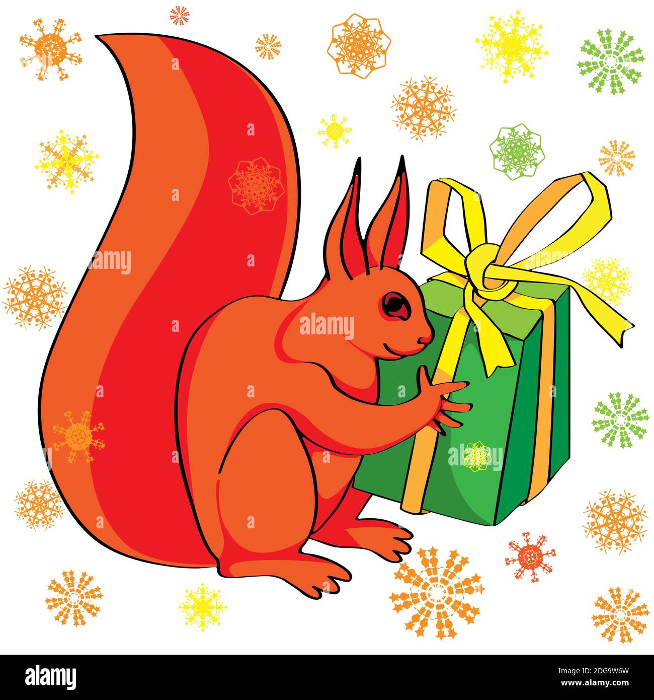 Gift squirrel Stock Photo