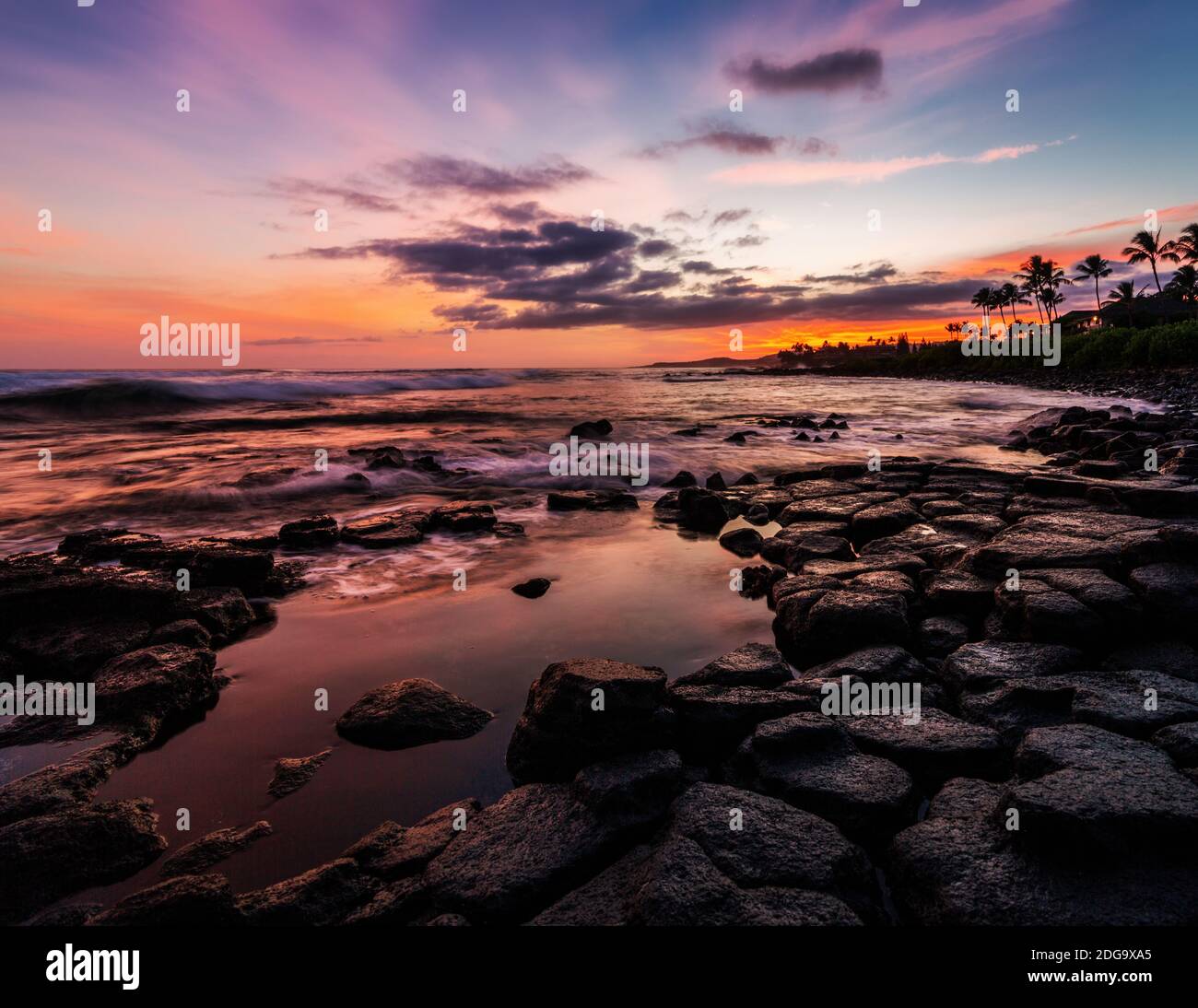Tropical beach evening hi-res stock photography and images - Alamy