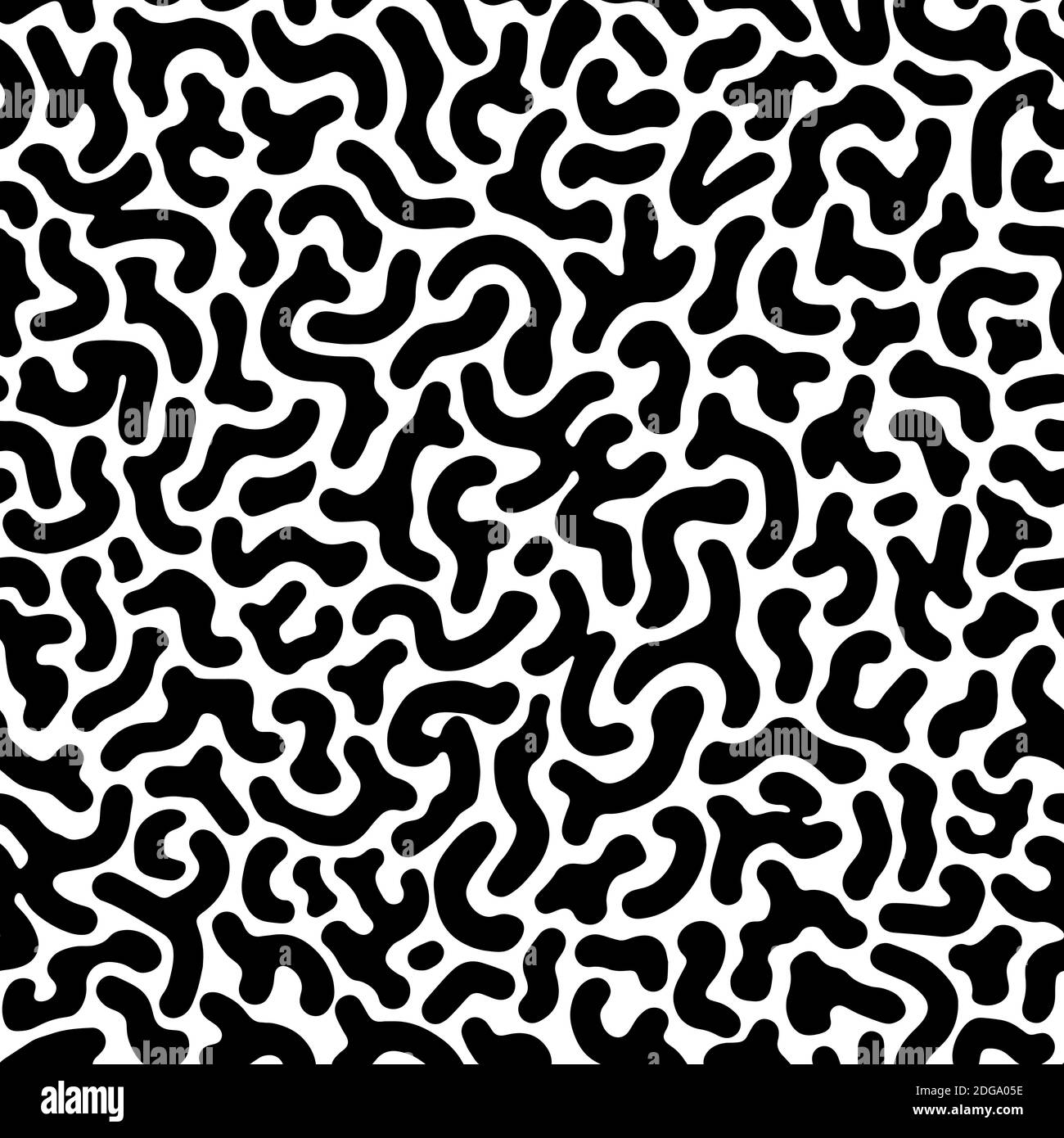 Vector hand drawn monochrome purifier fish skin seamless pattern Stock