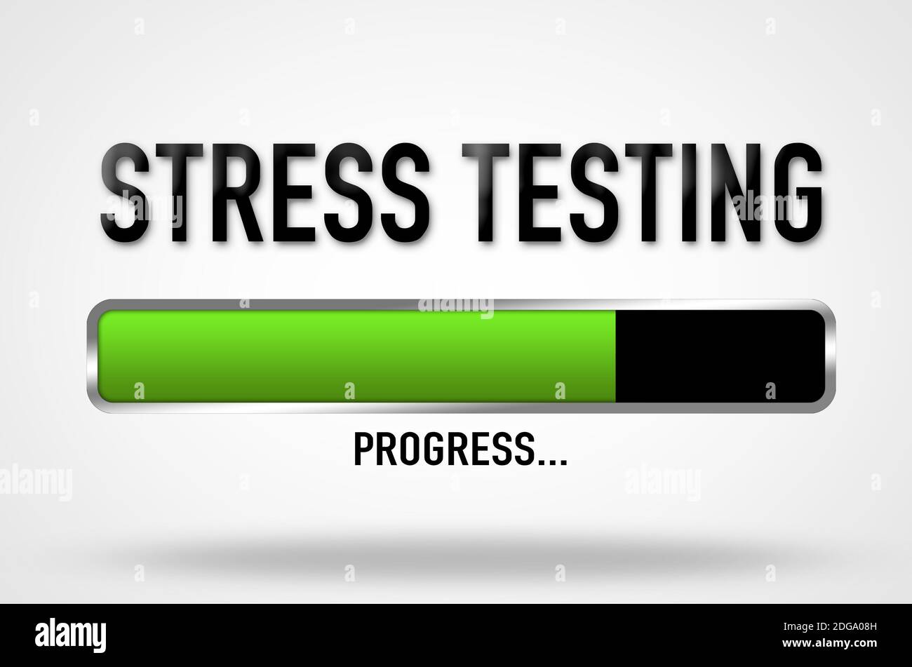 Stress testing - loading bar process Stock Photo