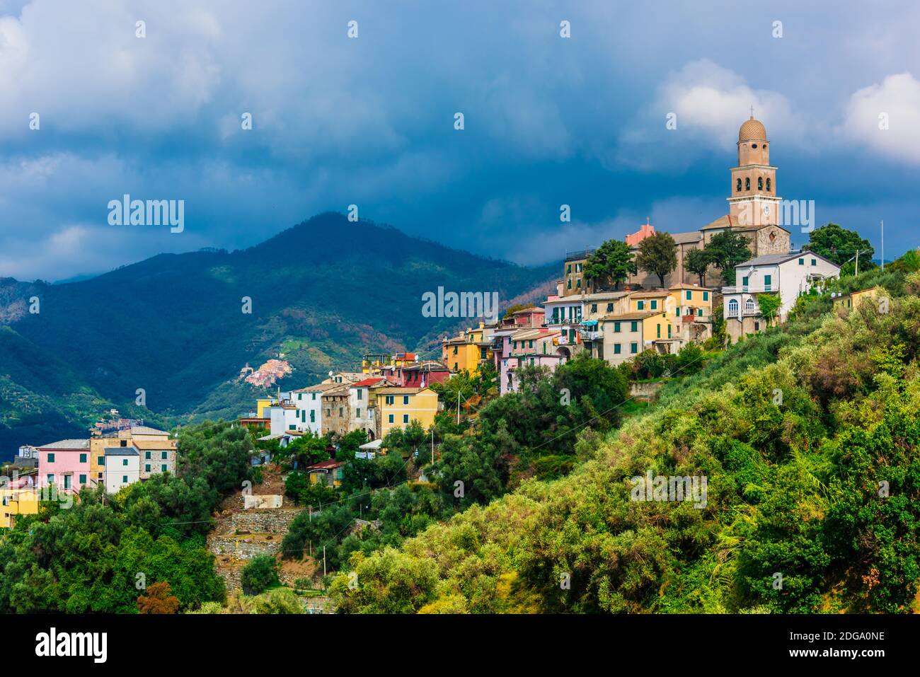 View of Legnaro in the Province of La Spezia Stock Photo