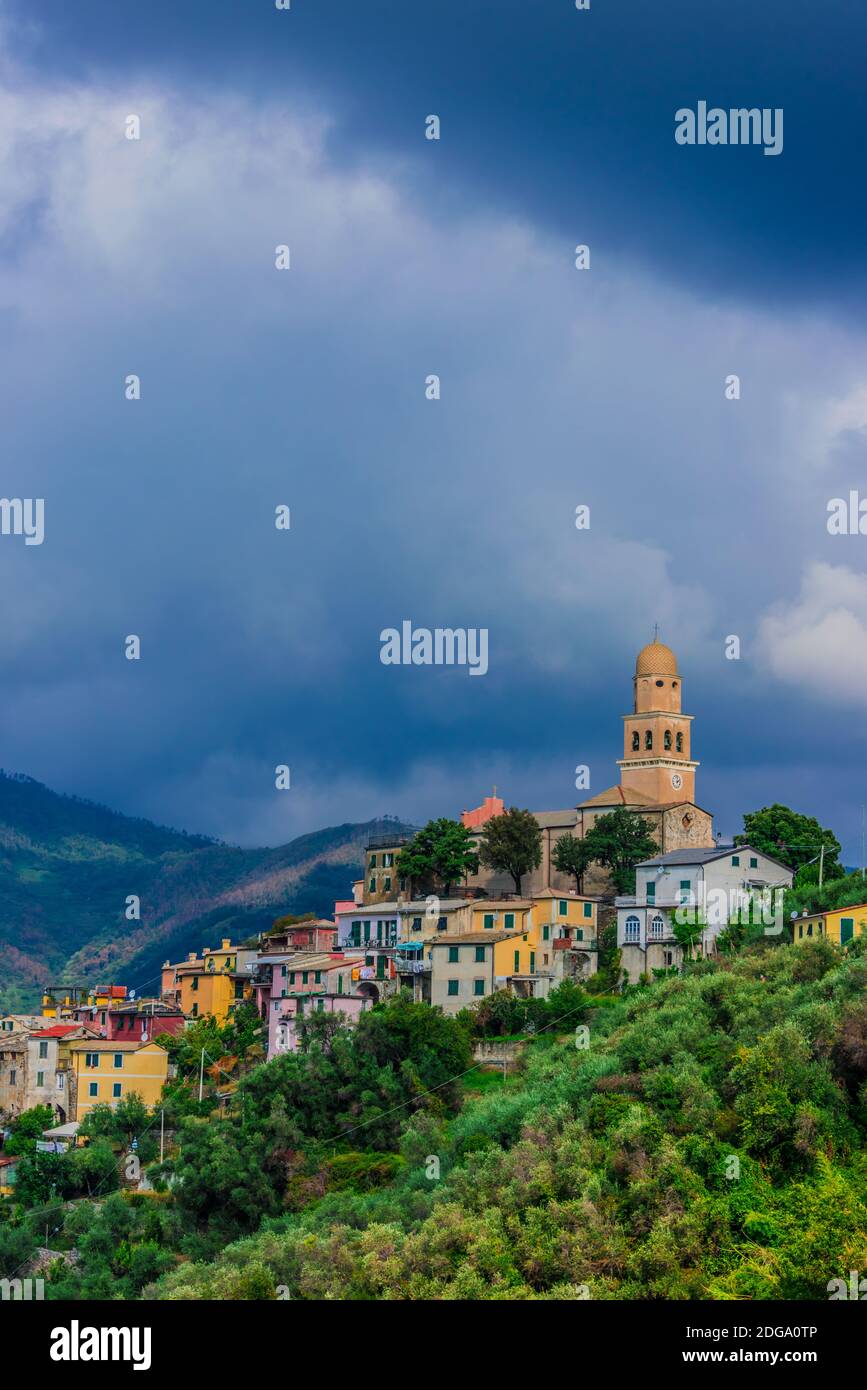 View of Legnaro in the Province of La Spezia Stock Photo