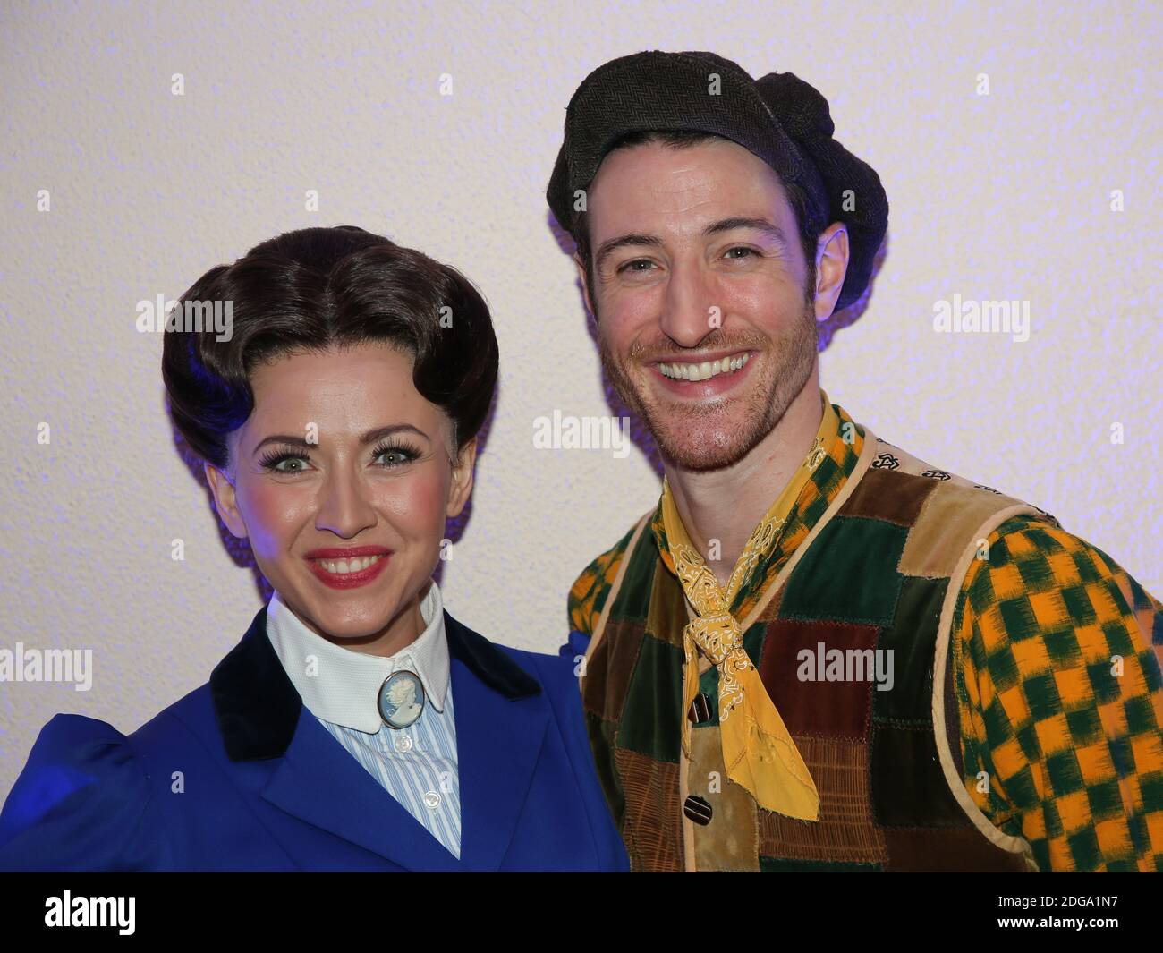 Elisabeth HÃ¼bert , Mary Poppins and David Boyd alias Bert  Musical Mary Poppins Stock Photo