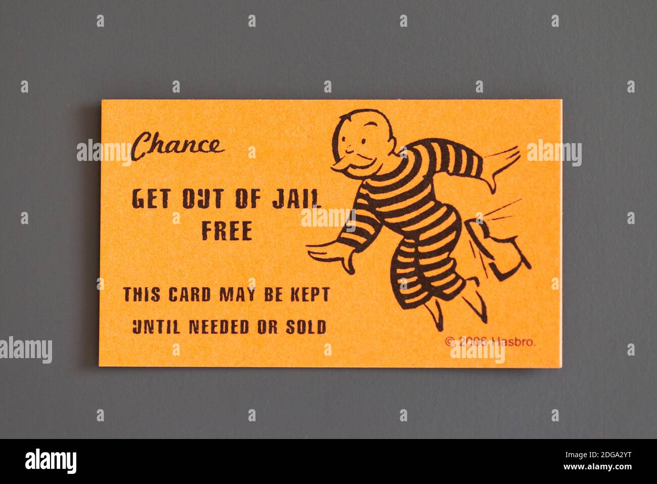 A Chance Get Out Of Jail Free Card From Monopoly Stock Photo Alamy
