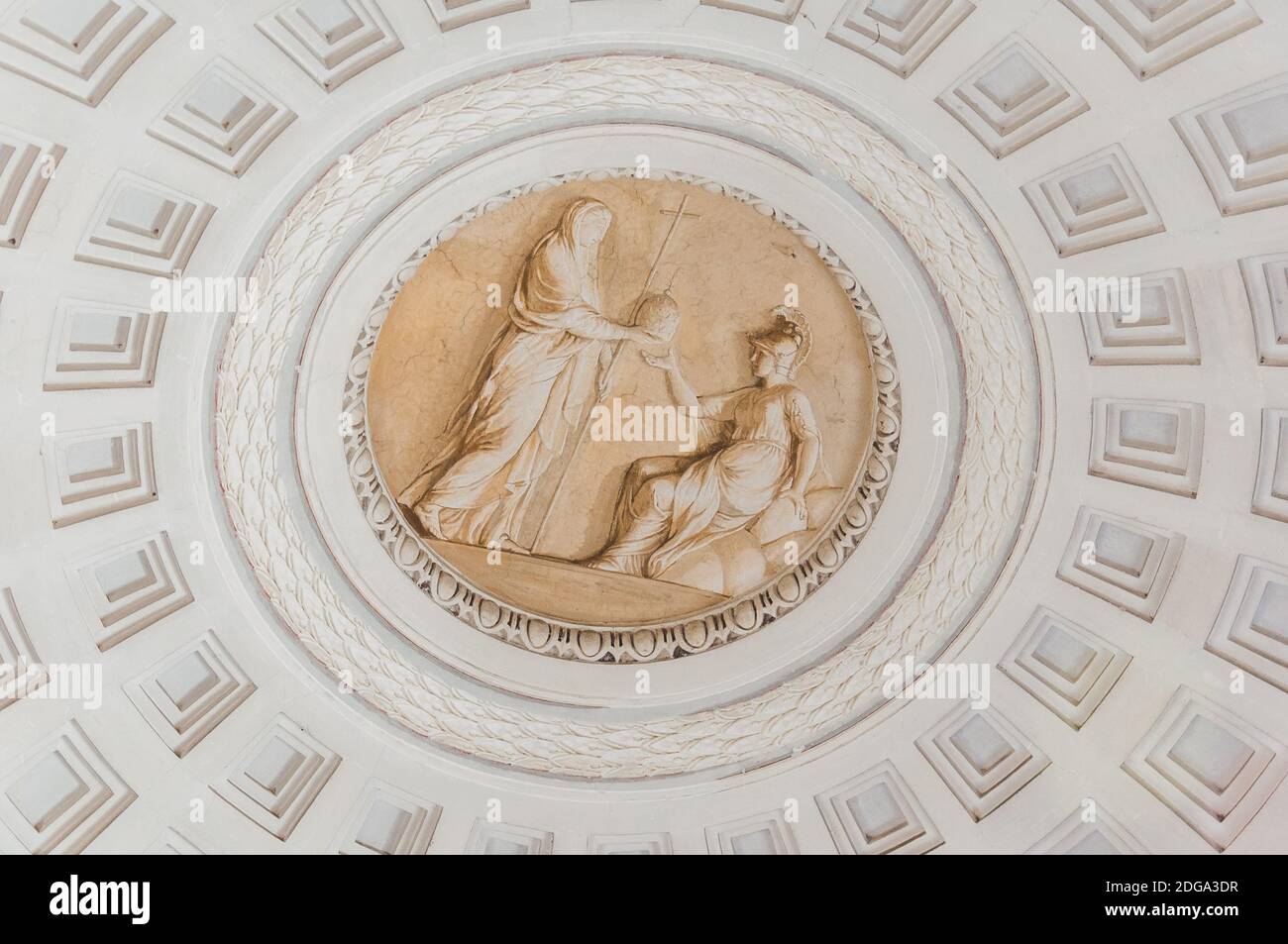 A ceiling of paintings at the Vatican Museum Stock Photo