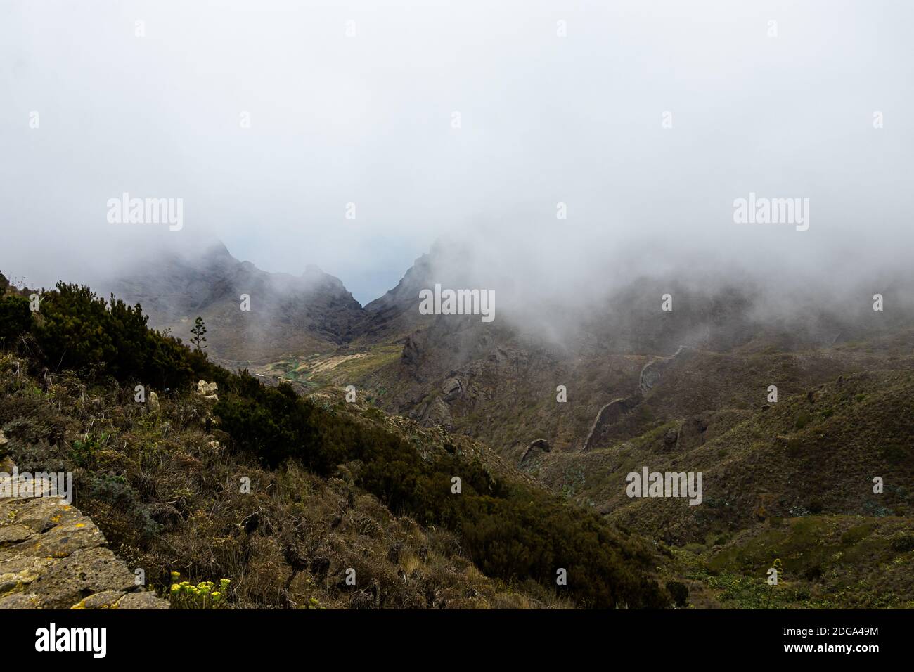 Beautiful landscape of Masca during a cloudy day, Tenerife Stock Photo -  Alamy