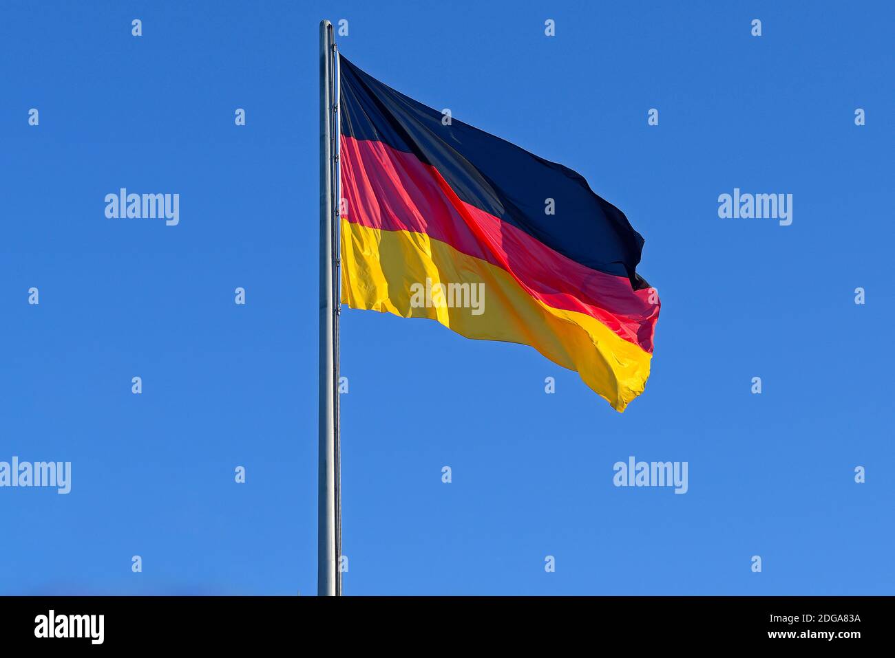 Deutschlandfahne, Reichstag Berlin, Berlin, Deutschland, Stock Photo