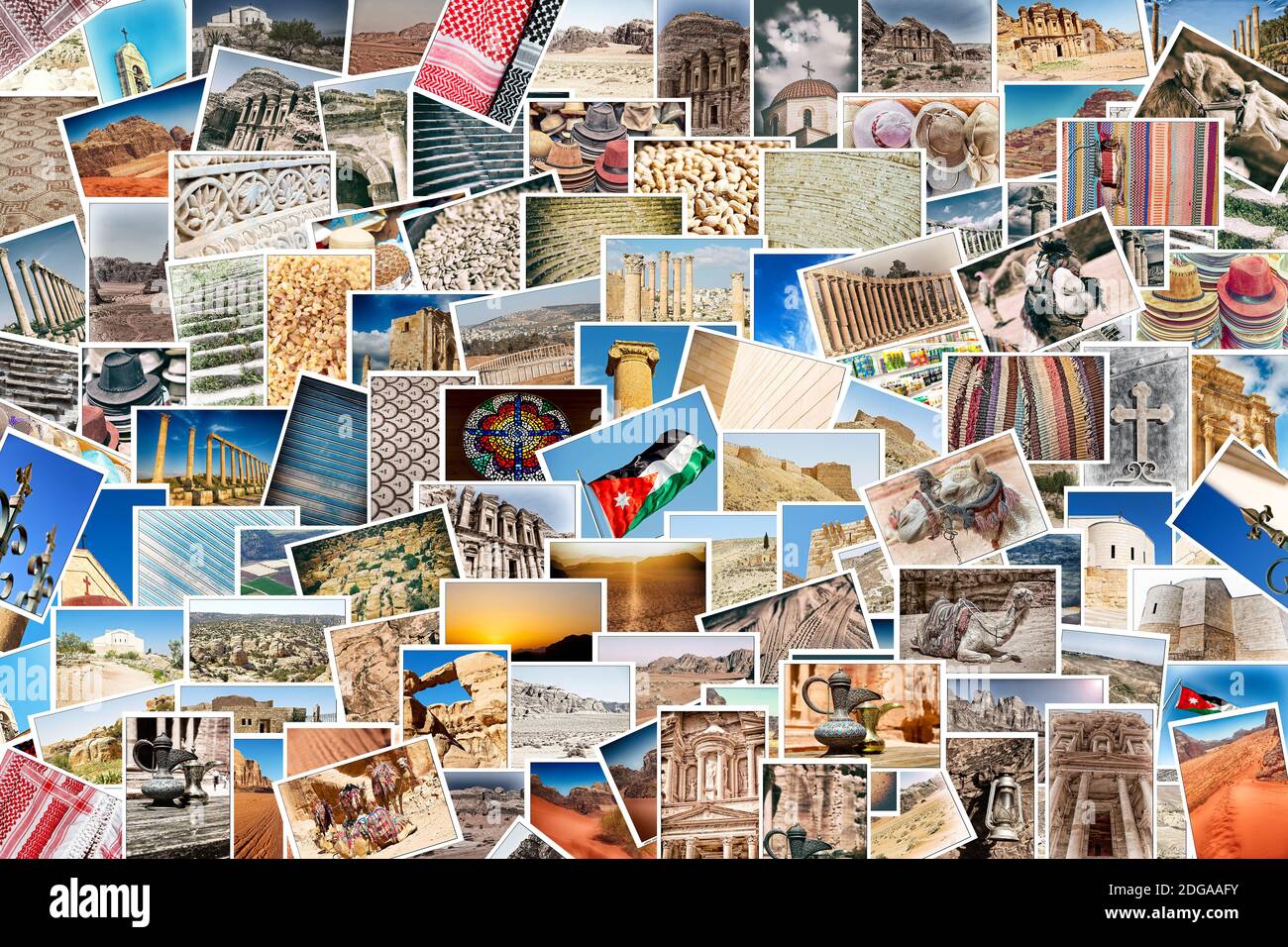From all over the jordan in a  patchwork Stock Photo