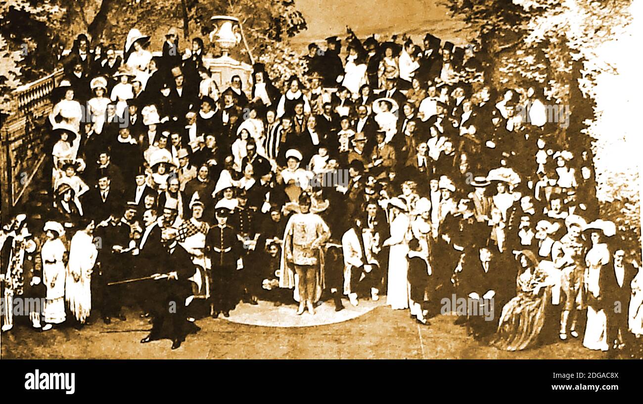 1912 - The very first Royal Command Performance, Palace Theatre, Shaftsbury Avenue, London, UK. (followed by the Varieties Garden Party). A key to the artists is available in a separate image  on Alamy. Stock Photo
