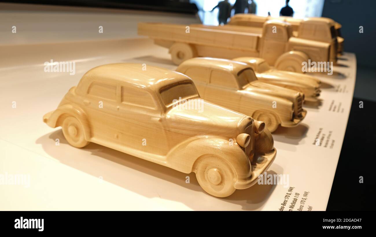 Mercedes-Benz - Wooden models Stock Photo