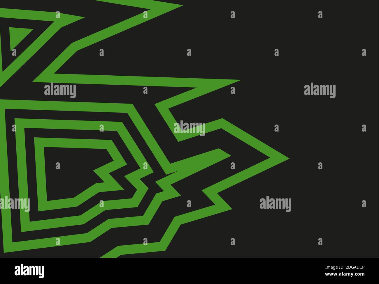 Abstract Black background with green lines. Vector illustration Stock