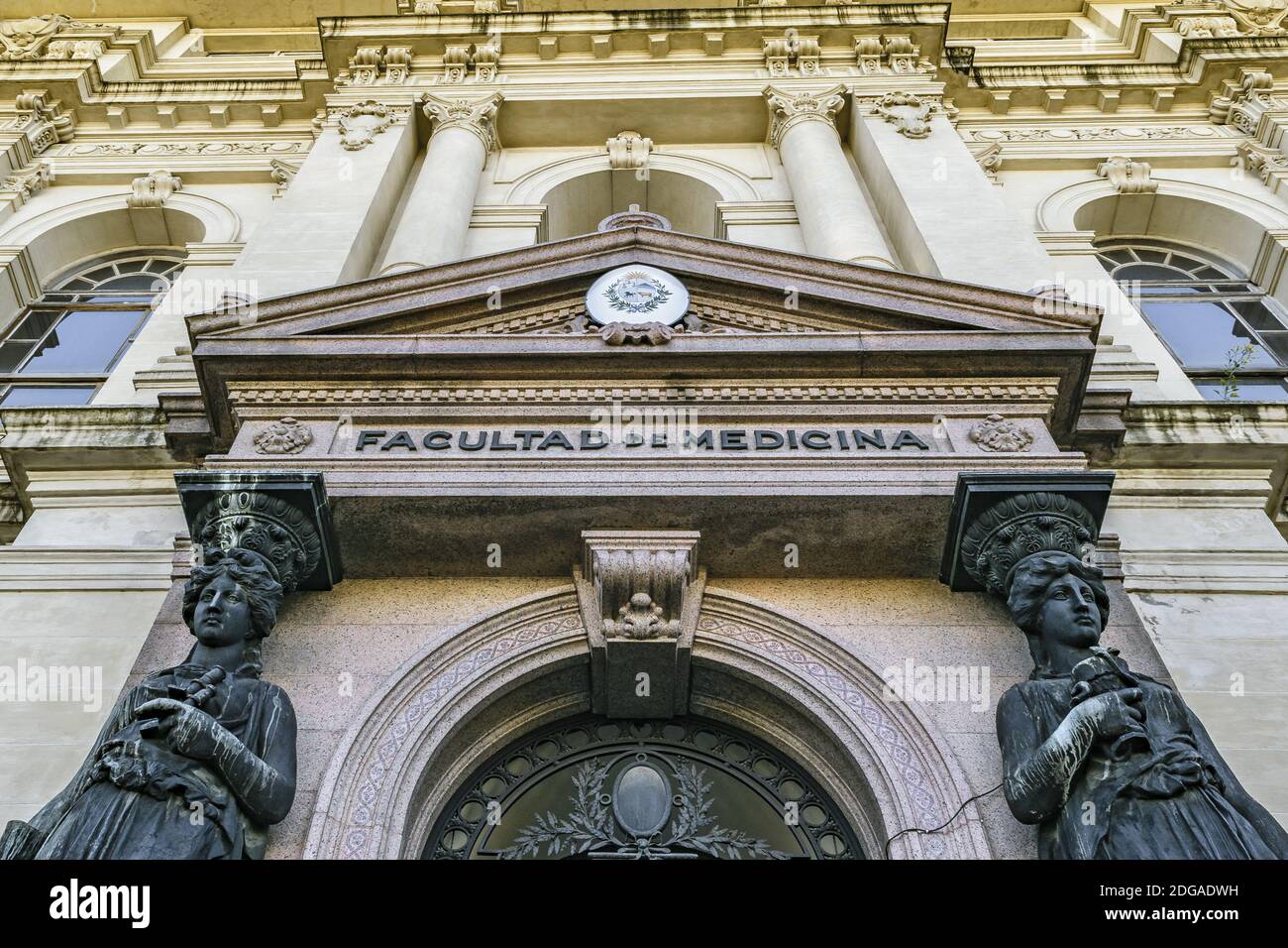 Public Medicine University Facade, Montevideo, Uruguay Stock Photo