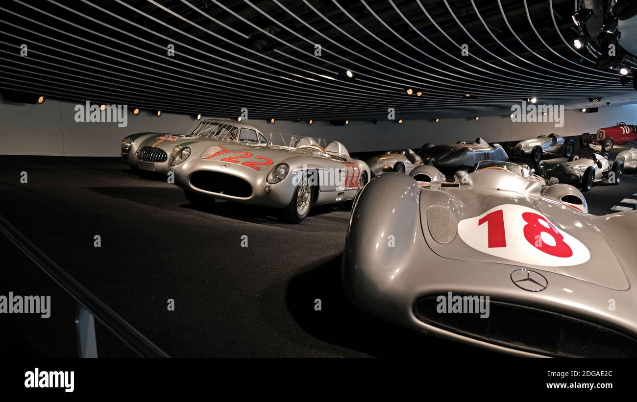 Mercedes-Benz History Racing Cars Stock Photo