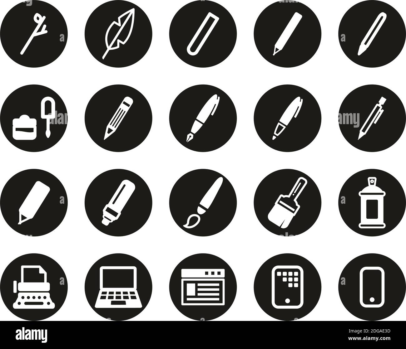 Drawing and writing tools icons set, cartoon style Stock Vector Image & Art  - Alamy