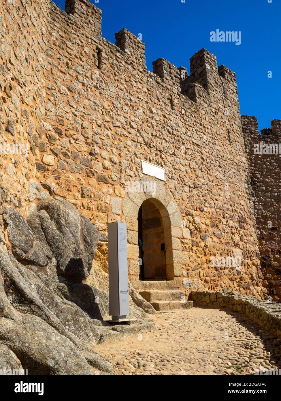 Entrance to Almorol Castle Stock Photo