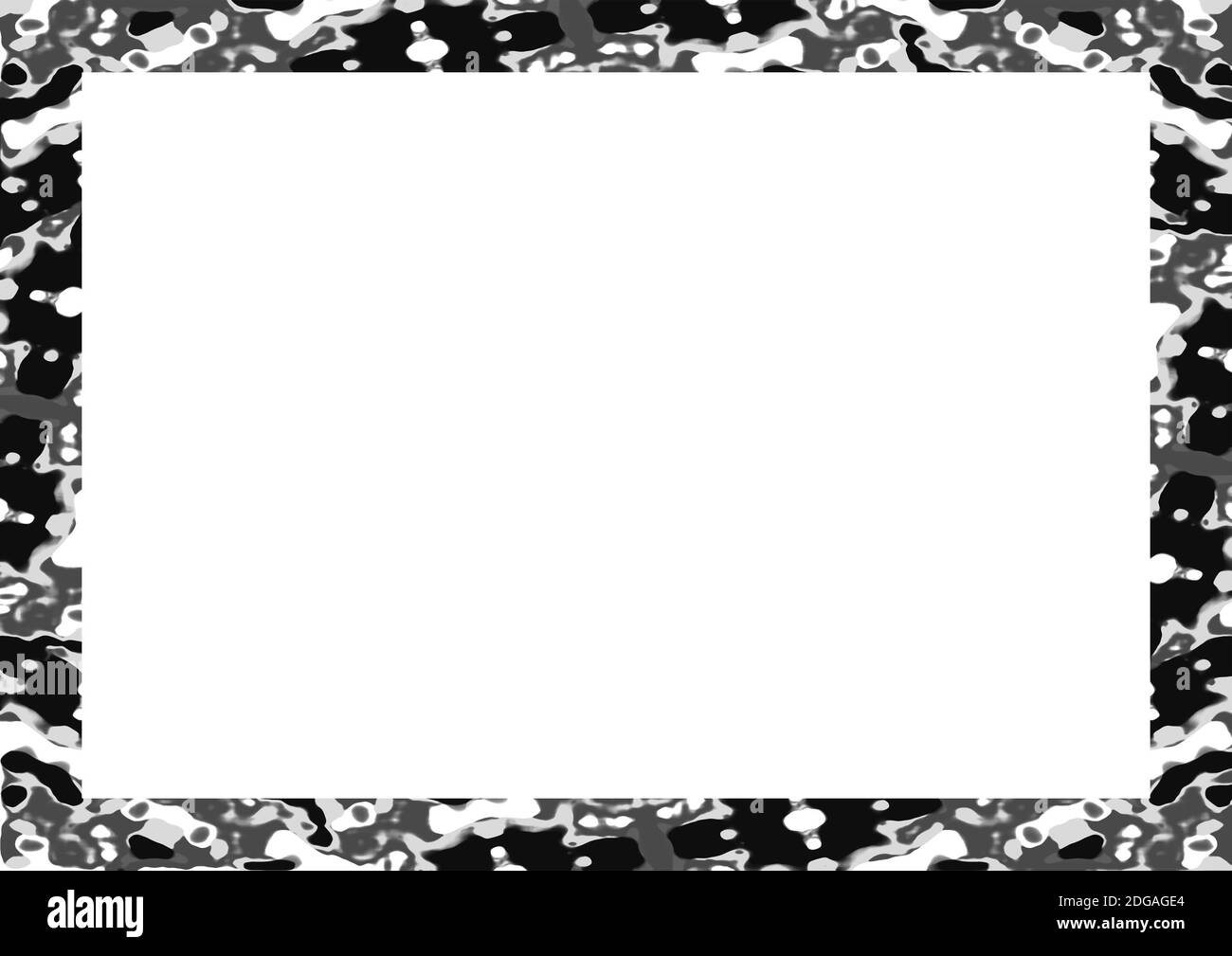 White Frame with Decorated Borders Stock Photo